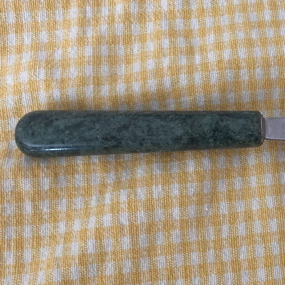 Williams Sonoma Green Marble Cake Server